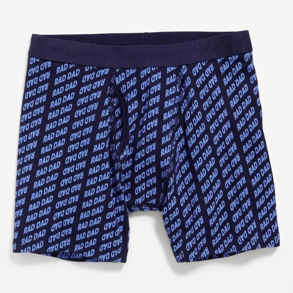 2 Sets Old‎ Navy Men's Rad Dad All Over Print Boxer-Briefs Soft Cotton Underwear